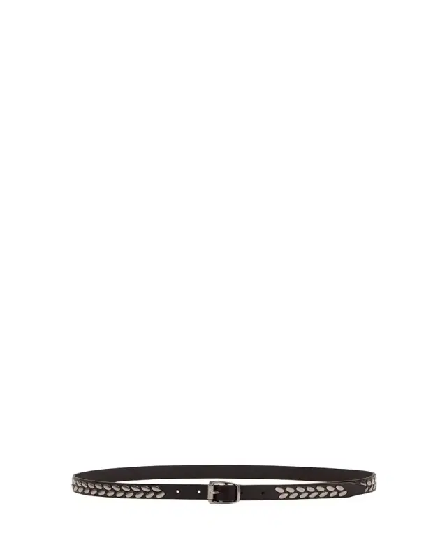 LEMAIRE Men's Almond Stud 20 Leather Belt
