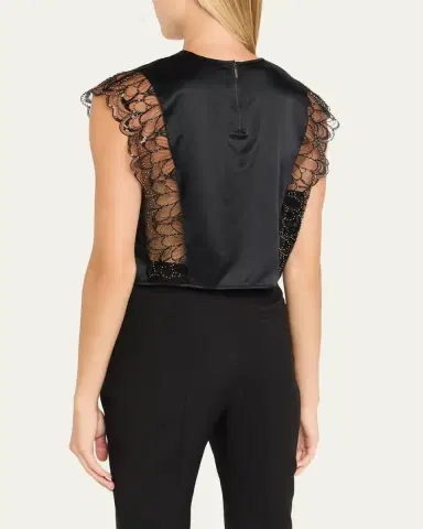 Livy Paradis Bead-Embroidered Sheer Top | Thumbnail 3 Livy Paradis Bead-Embroidered Sheer Top | Thumbnail 3