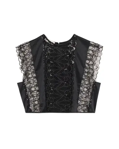 Livy Paradis Bead-Embroidered Sheer Top | Thumbnail 1 Livy Paradis Bead-Embroidered Sheer Top | Thumbnail 1