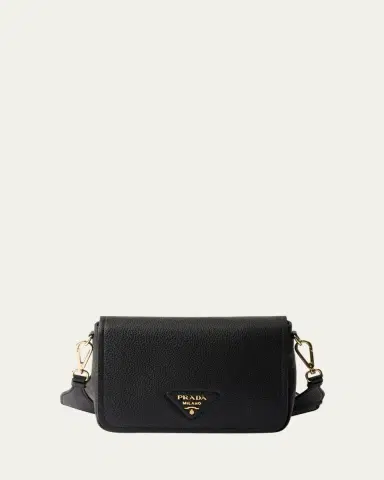 Prada Daino Flap Soft Leather Crossbody Bag | Thumbnail 11 Prada Daino Flap Soft Leather Crossbody Bag | Thumbnail 11