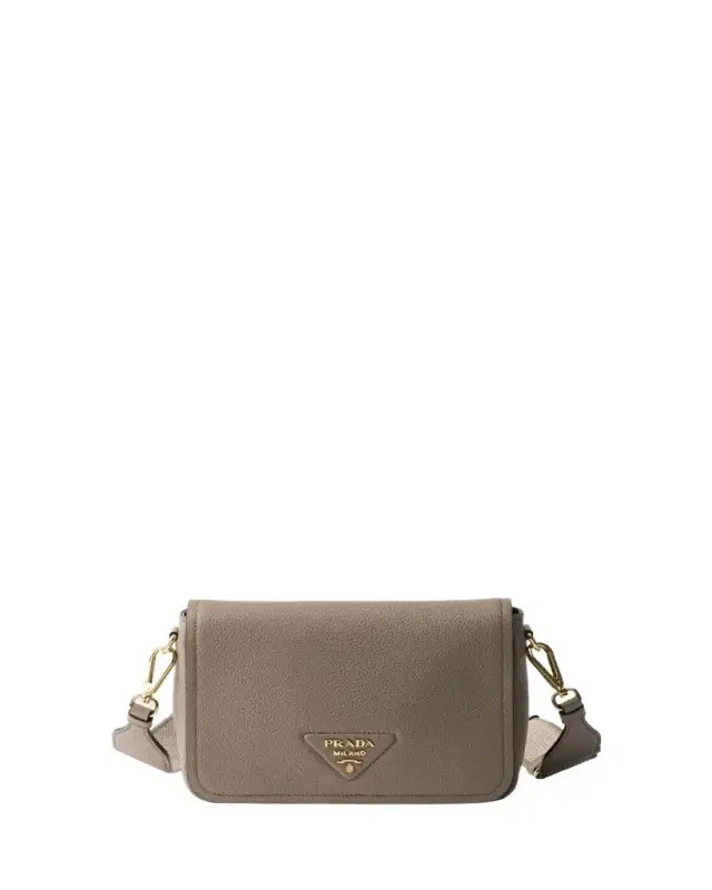 Prada Daino Flap Soft Leather Crossbody Bag