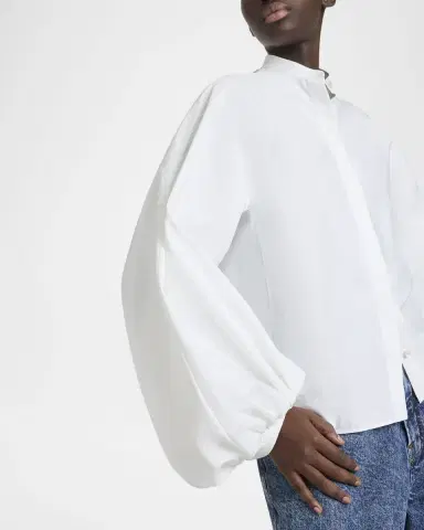 Alaïa Puff Sleeve Button Down Blouse | Thumbnail 4