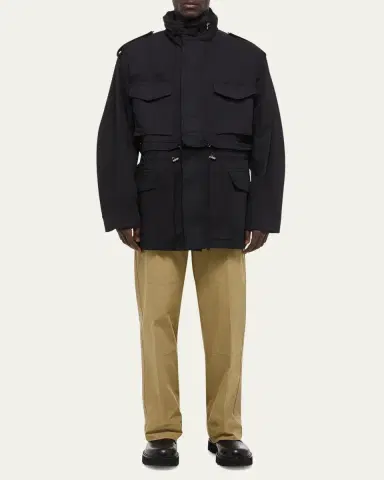 Helmut Lang Men's Field Jacket with Stowaway Hood | Thumbnail 2 Helmut Lang Men's Field Jacket with Stowaway Hood | Thumbnail 2