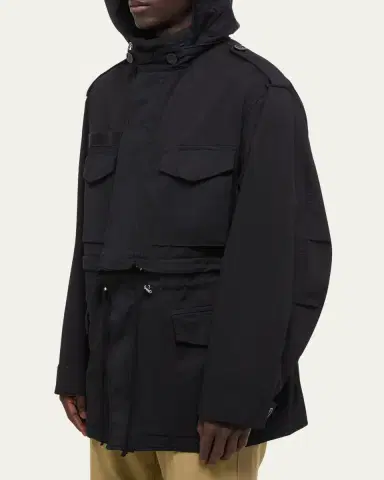 Helmut Lang Men's Field Jacket with Stowaway Hood | Thumbnail 4 Helmut Lang Men's Field Jacket with Stowaway Hood | Thumbnail 4