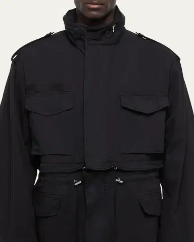 Helmut Lang Men's Field Jacket with Stowaway Hood | Thumbnail 5 Helmut Lang Men's Field Jacket with Stowaway Hood | Thumbnail 5