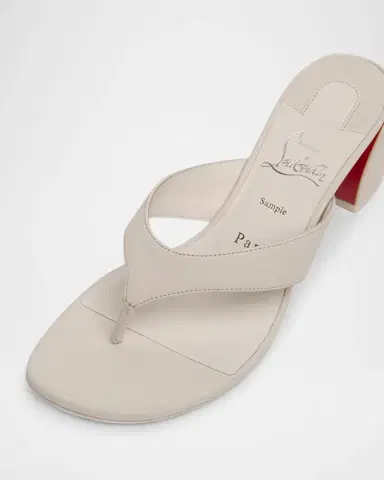 Christian Louboutin 55mm Janetonga Leather Block-Heel Sandals | Thumbnail 2