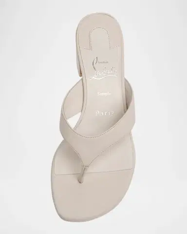 Christian Louboutin 55mm Janetonga Leather Block-Heel Sandals | Thumbnail 3