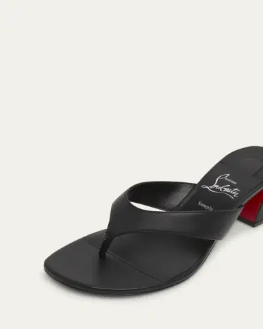 Christian Louboutin 55mm Janetonga Leather Block-Heel Sandals | Thumbnail 6