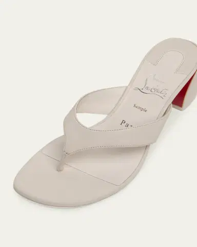 Christian Louboutin 55mm Janetonga Leather Block-Heel Sandals | Thumbnail 8