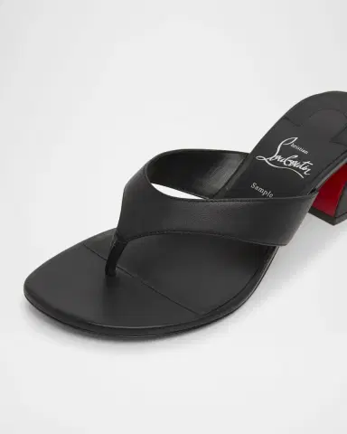 Christian Louboutin 55mm Janetonga Leather Block-Heel Sandals | Thumbnail 10