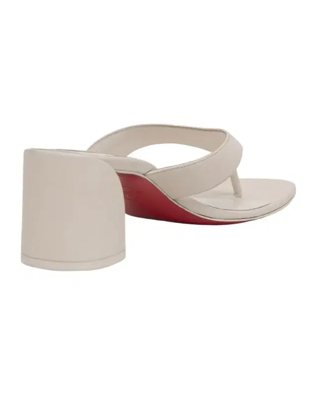 55mm Janetonga Leather Block-Heel Sandals