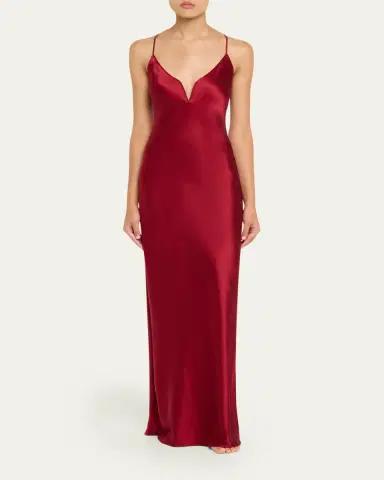Livy Caspian Tiger-Embroidered Maxi Slip Dress | Thumbnail 2 Livy Caspian Tiger-Embroidered Maxi Slip Dress | Thumbnail 2