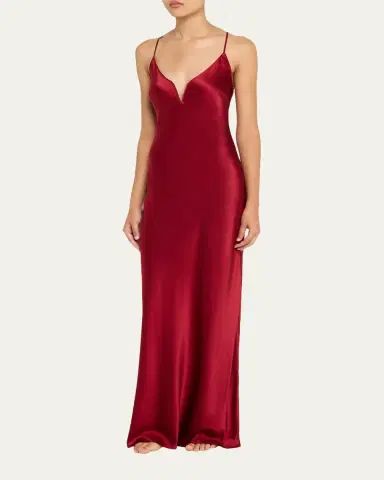 Livy Caspian Tiger-Embroidered Maxi Slip Dress | Thumbnail 4 Livy Caspian Tiger-Embroidered Maxi Slip Dress | Thumbnail 4