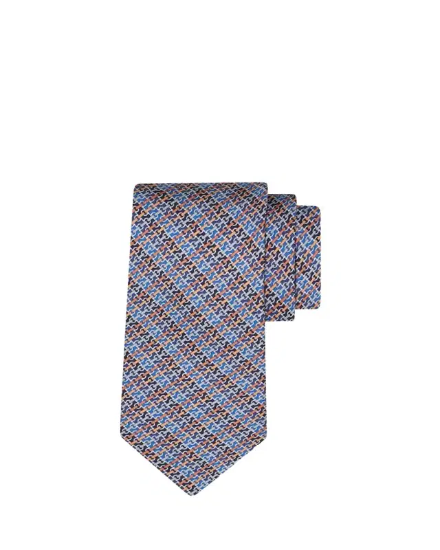 Men's Stripe Gancini Link Tie