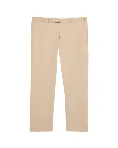 ZEGNA Men's Wool Slim Flat-Front Trousers | Thumbnail 1