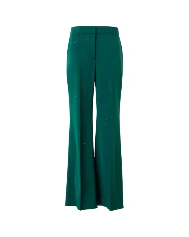 Akris Florine Swarovski Stars Silk Crepe Pants