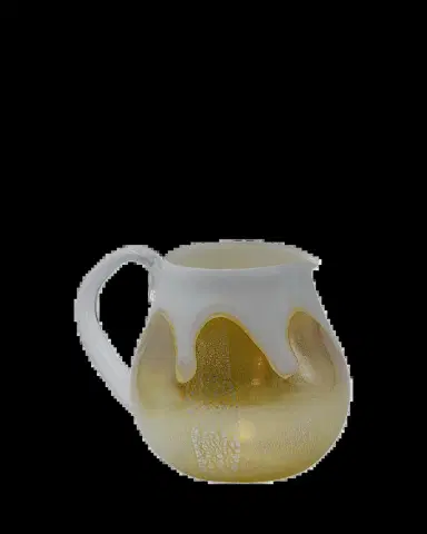 4 GLASS MURANO Goccia White Pitcher with Handle, 50 oz. | Thumbnail 2