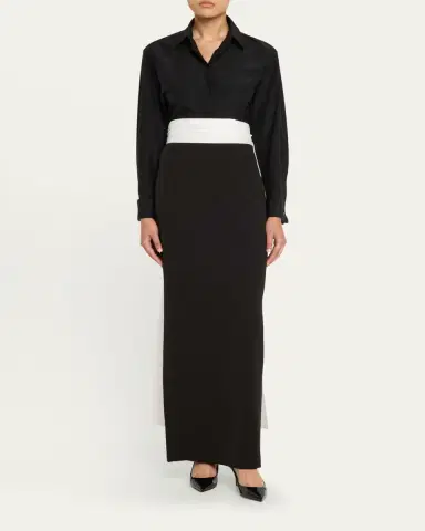 BERNADETTE Bow Column Maxi Skirt | Thumbnail 2