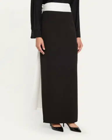 BERNADETTE Bow Column Maxi Skirt | Thumbnail 4
