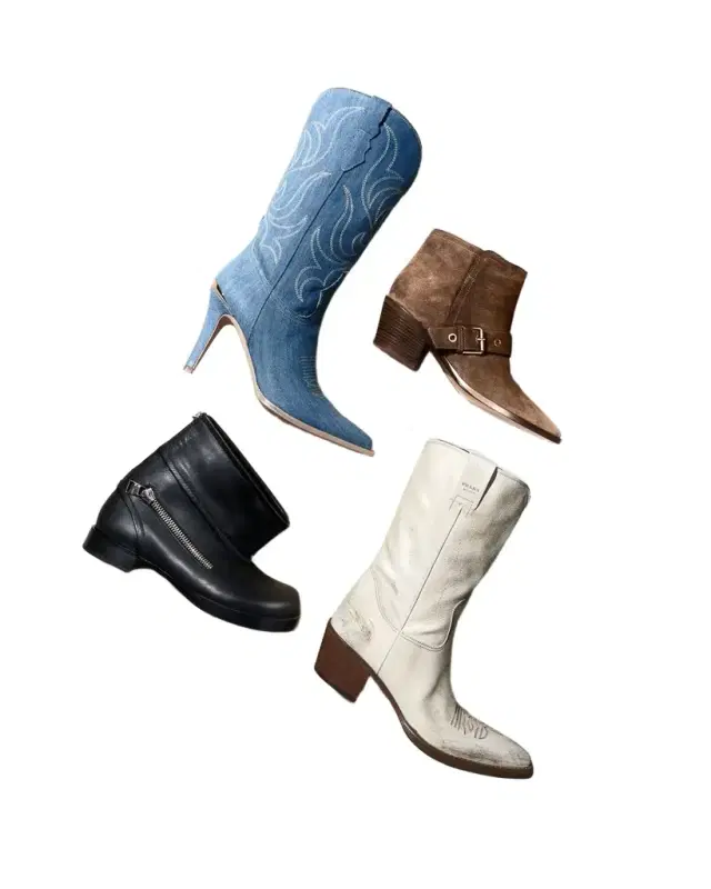 Leather Zip Biker Booties