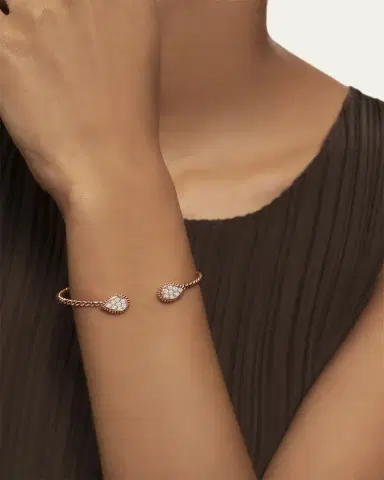 Boucheron 18K Rose Gold Serpent Boheme Bracelet with Diamonds | Thumbnail 2