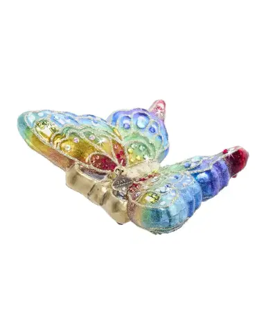 Jay Strongwater Rainbow Butterfly Glass Christmas Ornament | Thumbnail 1