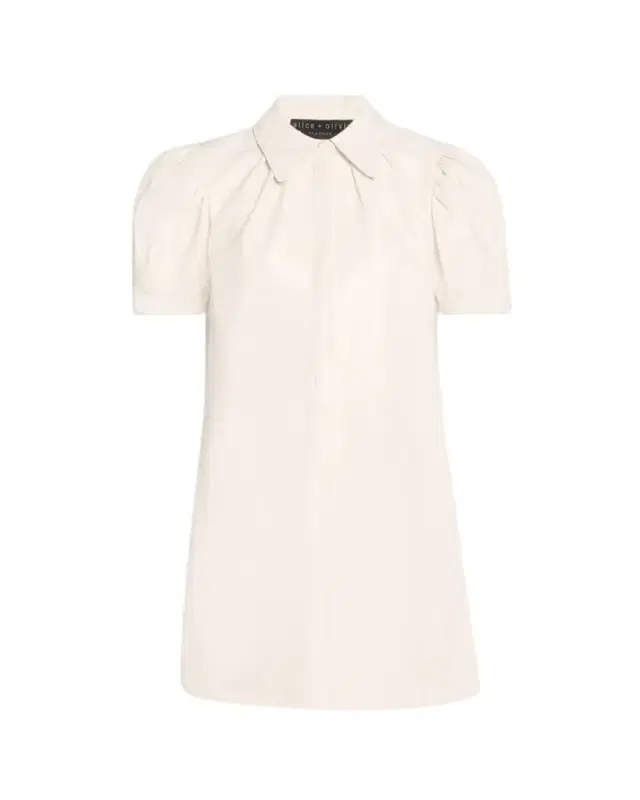ALICE + OLIVIA Jem Vegan Leather Puff-Sleeve Shirtdress