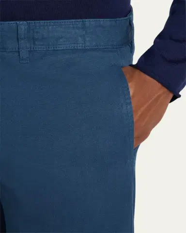 Massimo Alba Men's Cotton-Linen Flat-Front Trousers | Thumbnail 4