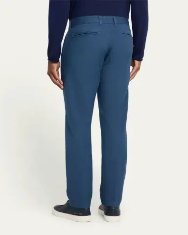 Massimo Alba Men's Cotton-Linen Flat-Front Trousers | Thumbnail 9