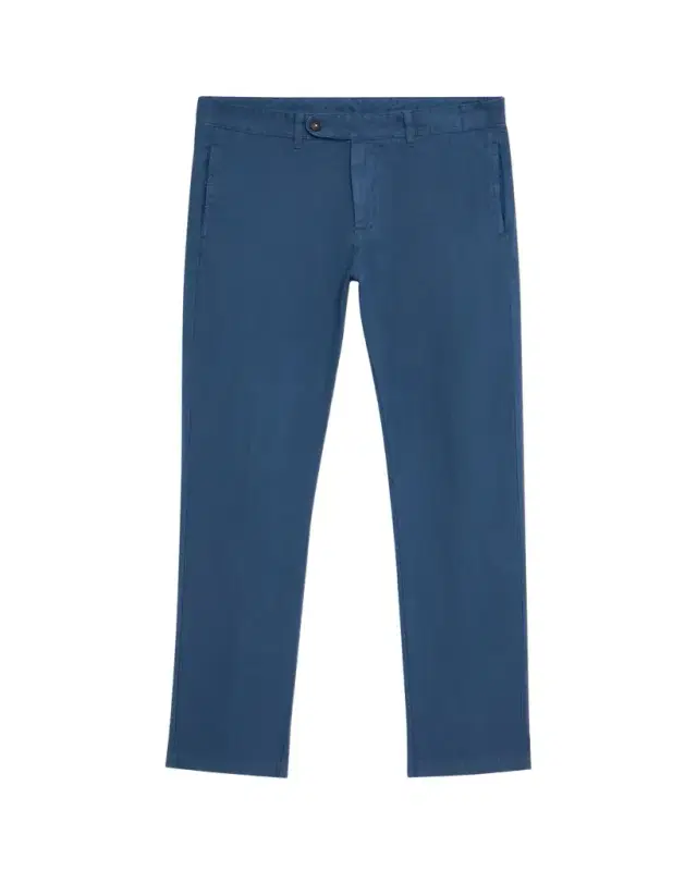 Men's Cotton-Linen Flat-Front Trousers