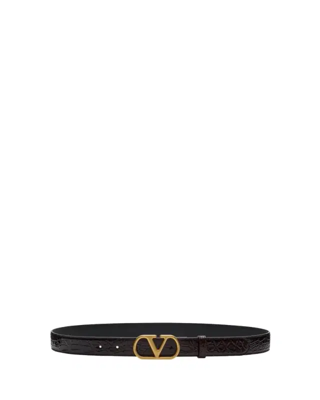 Valentino Garavani VLogo Signature Crocodile Belt, 30mm
