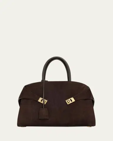 Ferragamo Hug Suede Corduroy Top-Handle Bag | Thumbnail 6 Ferragamo Hug Suede Corduroy Top-Handle Bag | Thumbnail 6