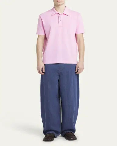 Bottega Veneta Men's Pique Classic Polo Shirt | Thumbnail 2