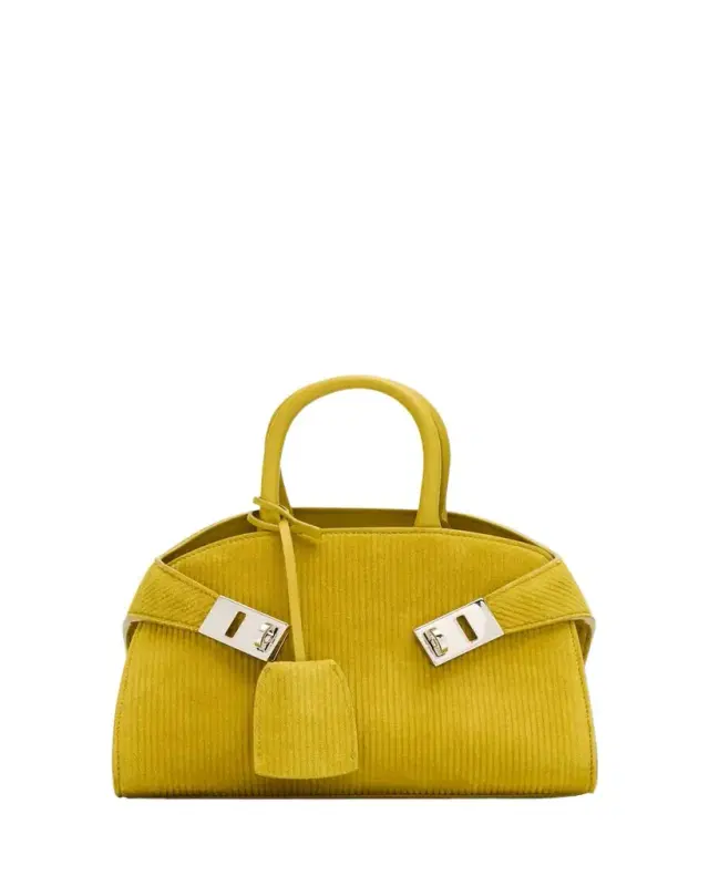 Hug Medium Suede Corduroy Top-Handle Bag
