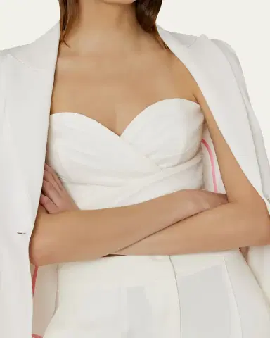 Milly Avery Single-Button Cady Blazer | Thumbnail 8