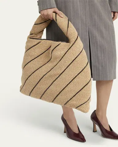 Bottega Veneta Hop Large Striped Shoulder Bag | Thumbnail 2