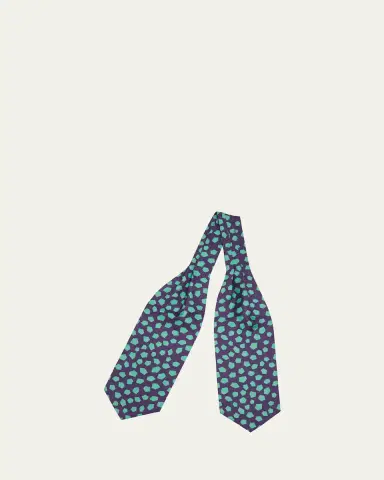 Charvet Men's Geometric Silk Neck Scarf | Thumbnail 2