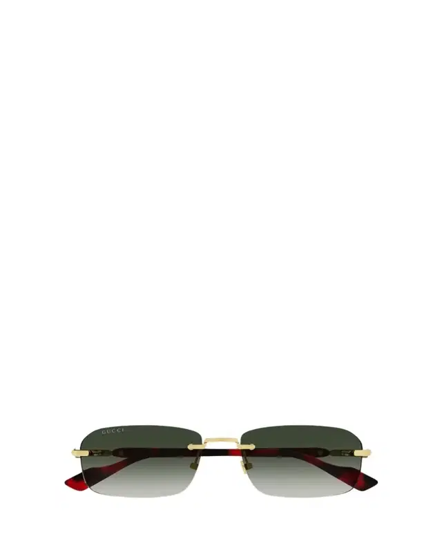 Gucci Men's GG1221SM Rimless Metal Rectangle Sunglasses