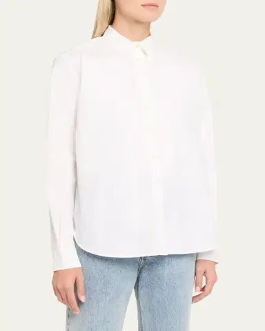 Toteme Signature Cotton Button-Down Shirt | Thumbnail 4