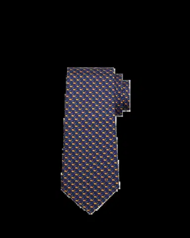 Ferragamo Men's Micro-Whale Print Tie | Thumbnail 2 Ferragamo Men's Micro-Whale Print Tie | Thumbnail 2