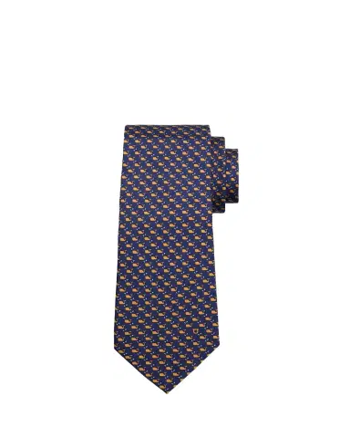 Ferragamo Men's Micro-Whale Print Tie | Thumbnail 1 Ferragamo Men's Micro-Whale Print Tie | Thumbnail 1