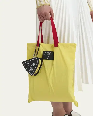 Plan C Pili and Bianca Foldable Tote Bag with Bag Charm | Thumbnail 5 Plan C Pili and Bianca Foldable Tote Bag with Bag Charm | Thumbnail 5