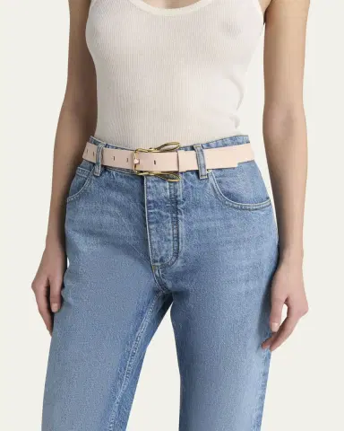 Bottega Veneta Bunny Buckle Leather Belt | Thumbnail 2