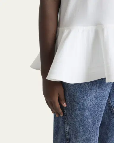 Alaïa Short-Sleeve Peplum T-Shirt | Thumbnail 4