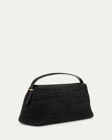 TOTEME T Lock Woven Leather Top-Handle Bag | Thumbnail 3 TOTEME T Lock Woven Leather Top-Handle Bag | Thumbnail 3