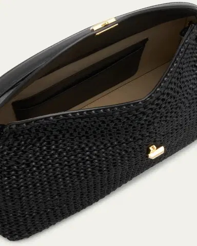 TOTEME T Lock Woven Leather Top-Handle Bag | Thumbnail 4 TOTEME T Lock Woven Leather Top-Handle Bag | Thumbnail 4