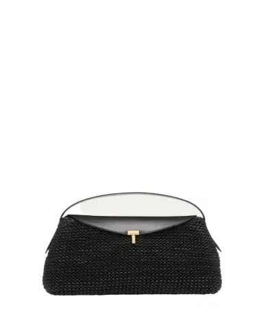 TOTEME T Lock Woven Leather Top-Handle Bag | Thumbnail 1 TOTEME T Lock Woven Leather Top-Handle Bag | Thumbnail 1