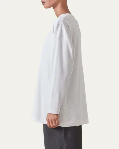 Eskandar Long-Sleeve Smaller Round-Neck Top (Long Length) | Thumbnail 4 Eskandar Long-Sleeve Smaller Round-Neck Top (Long Length) | Thumbnail 4