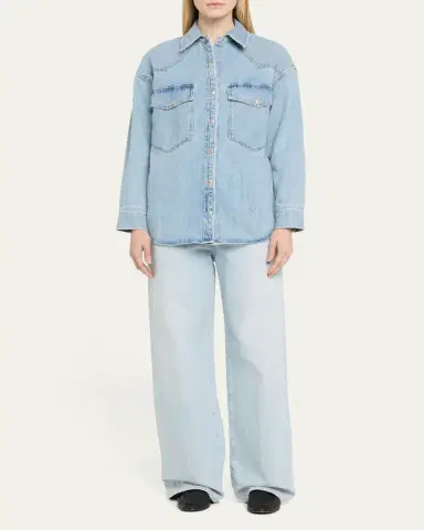 AGOLDE Lotta Long-Sleeve Denim Shirt | Thumbnail 2 AGOLDE Lotta Long-Sleeve Denim Shirt | Thumbnail 2