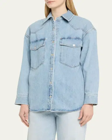 AGOLDE Lotta Long-Sleeve Denim Shirt | Thumbnail 4 AGOLDE Lotta Long-Sleeve Denim Shirt | Thumbnail 4